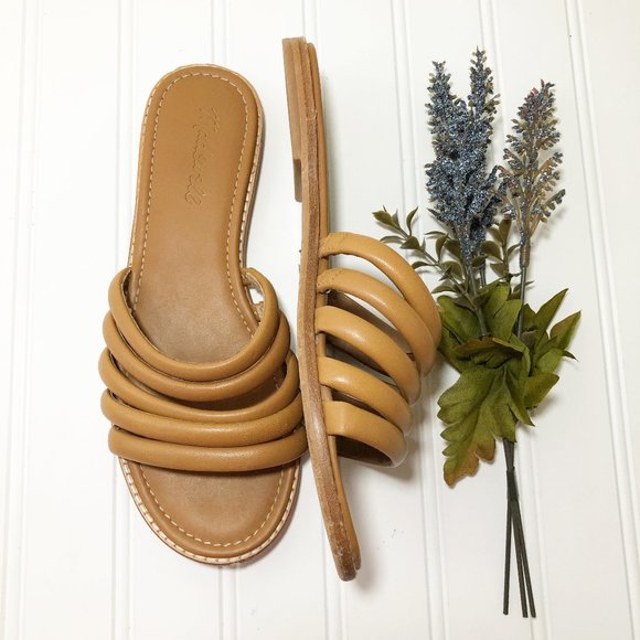 Madewell Shoes - Madewell Brown Leather Addie Slide Sandals, 7.5